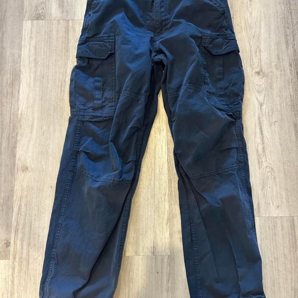 Brandy Melville Jemma Cargo Pants Womens Navy Cotton Relaxed Straight Leg